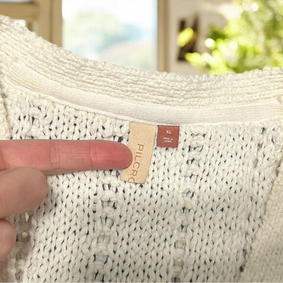 ANTHROPOLOGIE PILCRO Button Down Cable-Knit Sweater Tank Size XL - Picture 10 of 15